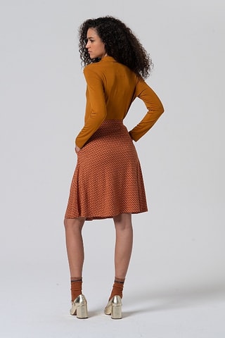 Jupe patineuse taille haute - Camel