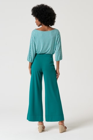 Pantalon droit taille haute - Vert