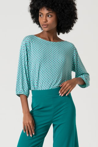 Pantalon droit taille haute - Vert