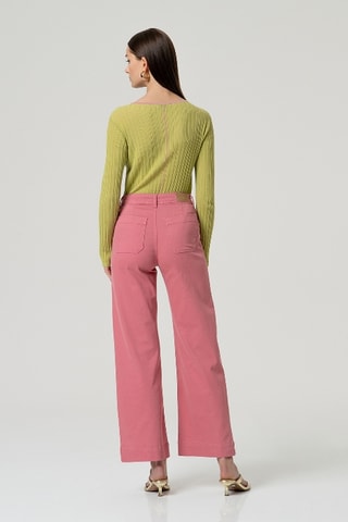 Pantalon large - Rose