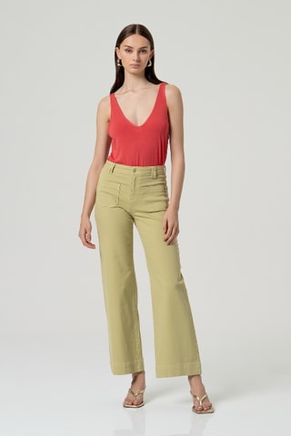 Pantalon large - Kaki