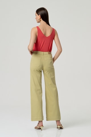 Pantalon large - Kaki