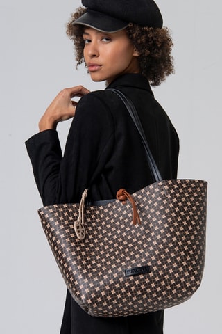 Cabas réversible et pochette - Noir