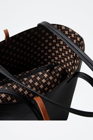 Cabas réversible et pochette - Noir