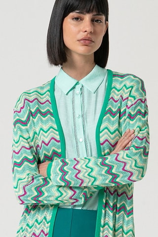 Gilet long - Turquoise