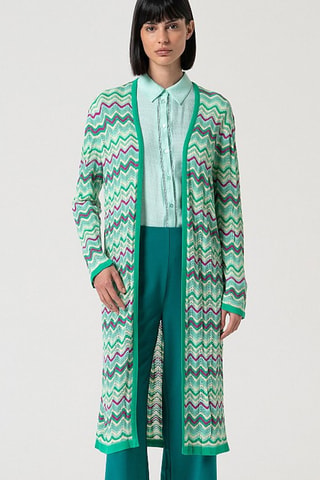 Gilet long - Turquoise
