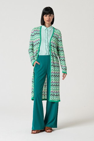 Gilet long - Turquoise