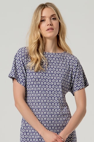 Robe droite - Bleu