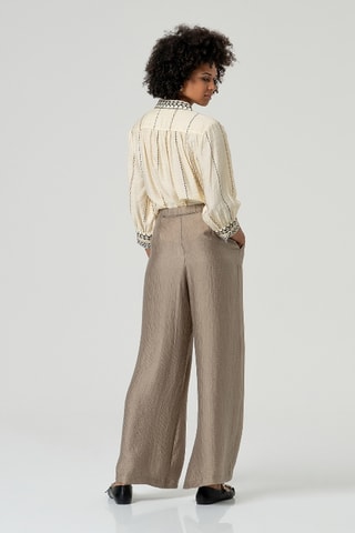 Pantaloni straight - Beige