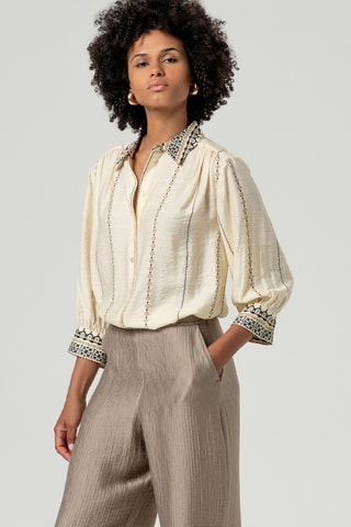 Pantaloni straight - Beige
