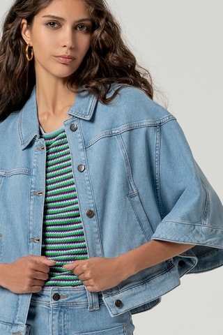 Mantella in jeans - Blu