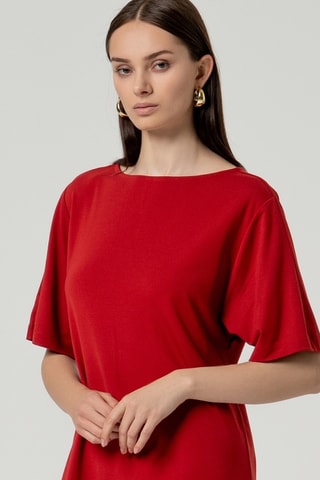 Robe droite - Rouge