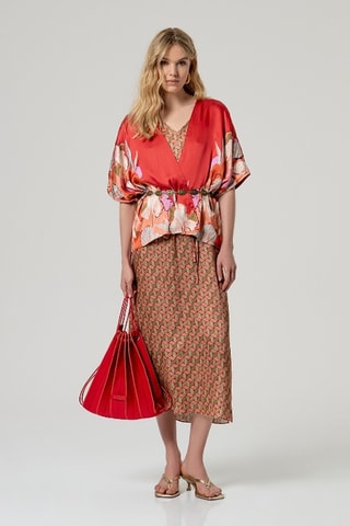 Robe midi - Multicolore