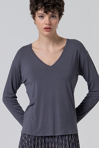 T-shirt ampia - Grigio scuro