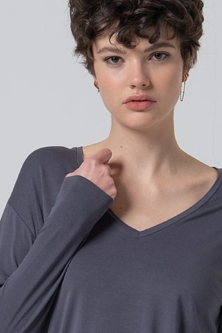 T-shirt ampia - Grigio scuro