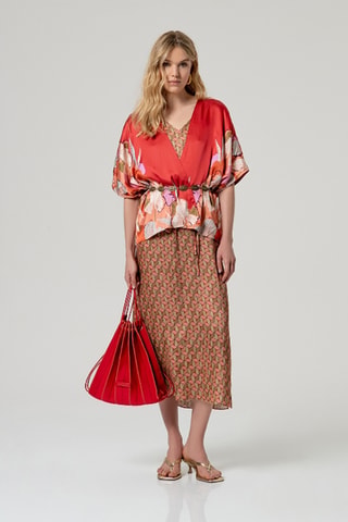 Sac à dos et pochette - Rouge foncé