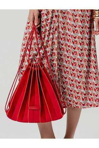 Sac à dos et pochette - Rouge foncé