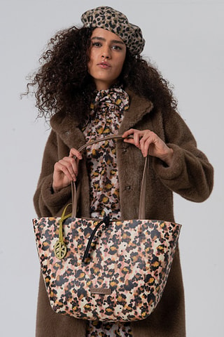 Cabas réversible et pochette - Kaki
