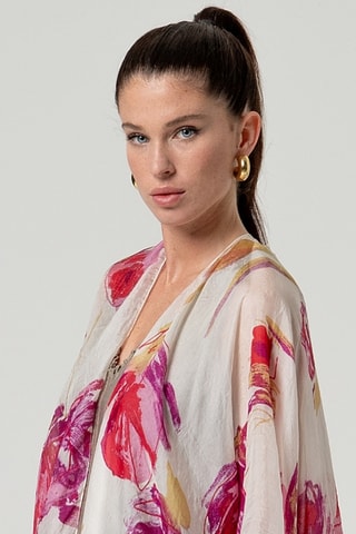 Kimono en soie - Blanc