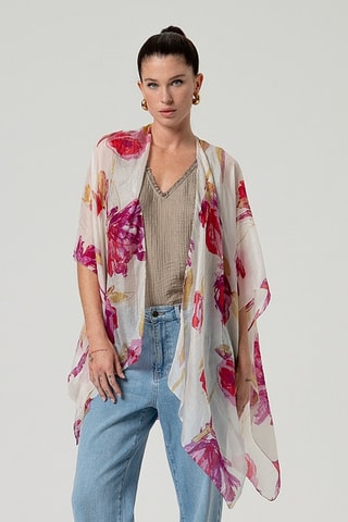 Kimono en soie - Blanc