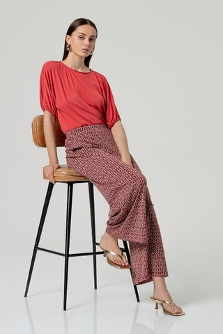Pantaloni a vita alta - Arancione scuro