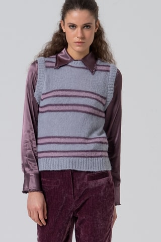 Pull sans manches - Violet