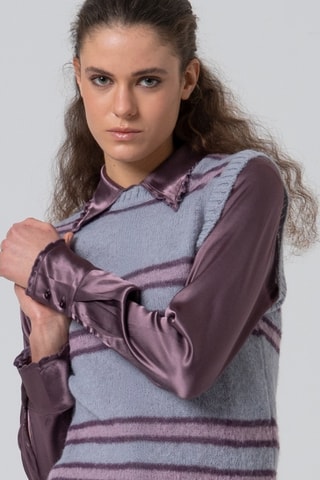 Pull sans manches - Violet