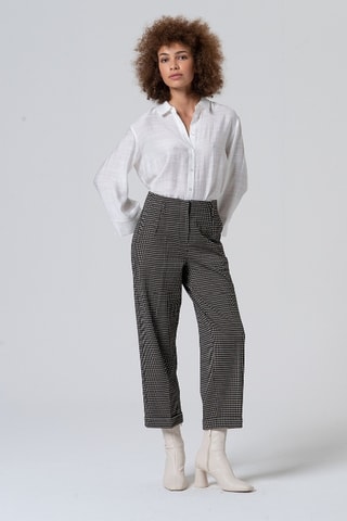 Pantaloni straight a vita alta - Nero
