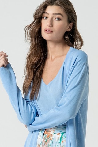 Gilet long - Bleu