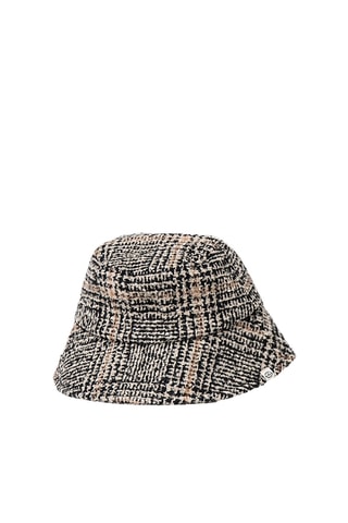 Cappello da pescatore in tweed - Nero