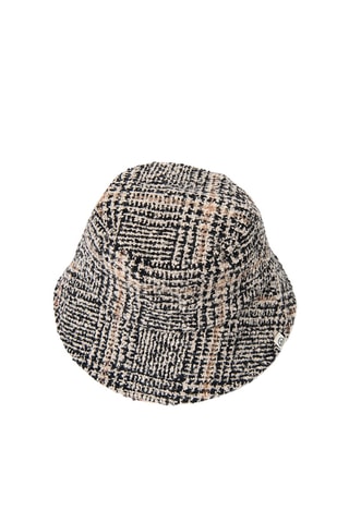 Cappello da pescatore in tweed - Nero