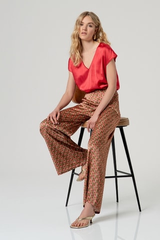 Pantaloni a vita alta - Multicolore