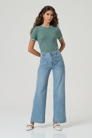 Jeans larghi - Celeste
