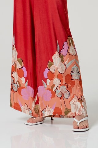 Pantaloni a vita alta - Rosso