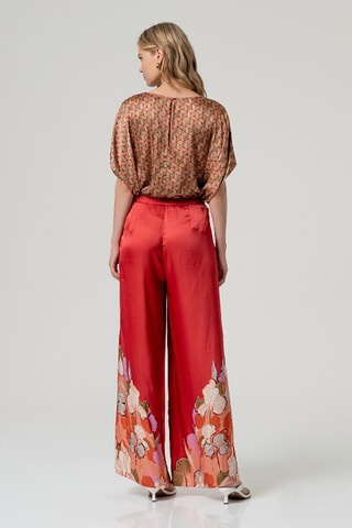 Pantaloni a vita alta - Rosso