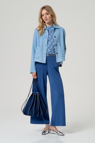 Pantalon taille haute - Bleu