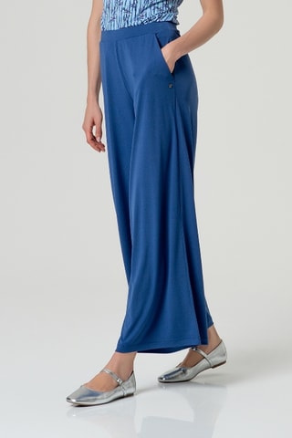 Pantalon taille haute - Bleu
