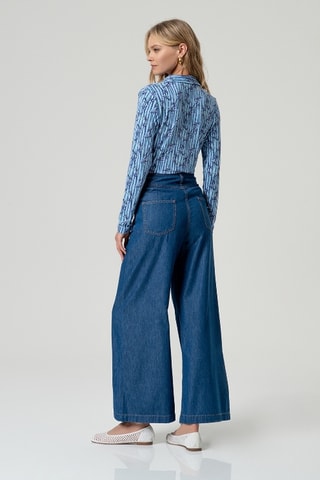 Pantaloni larghi - Blu
