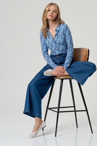 Pantaloni larghi - Blu