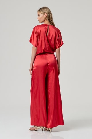 Pantaloni a vita alta - Rosso