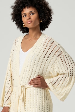 Cardigan lungo - Ecrù