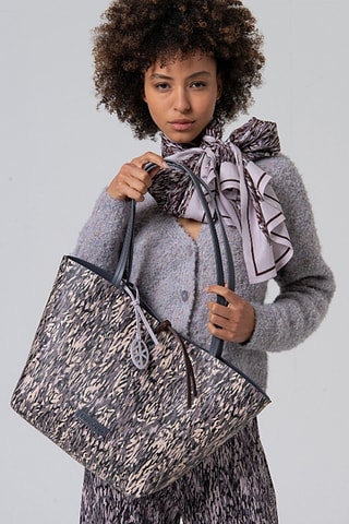 Cabas réversible et pochette - Gris