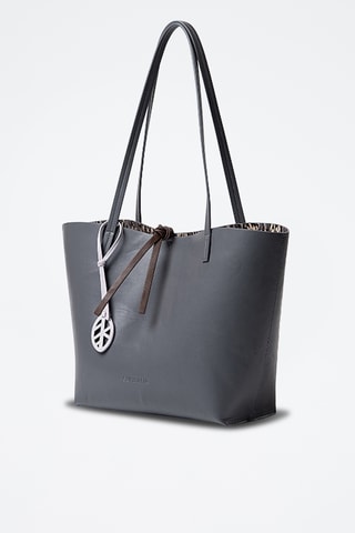 Cabas réversible et pochette - Gris