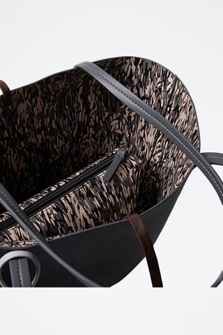 Cabas réversible et pochette - Gris