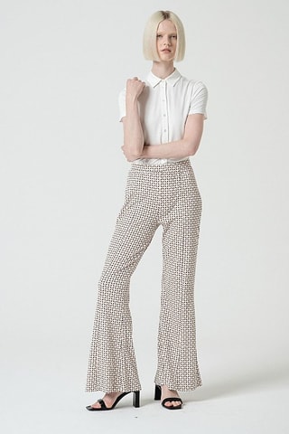 Pantaloni flare - Ecrù