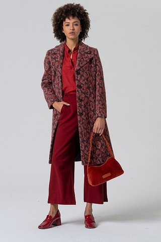 Pantaloni taglio ampio - Rosso scuro