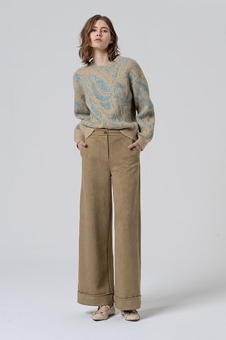 Pantaloni taglio ampio - Beige chiaro