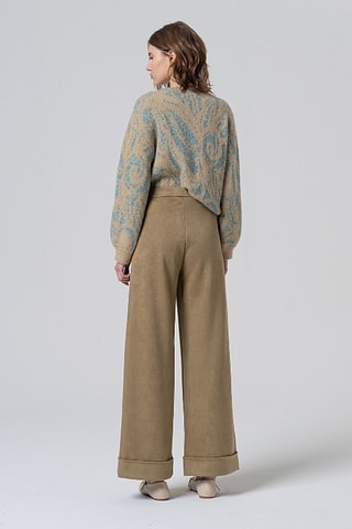 Pantaloni taglio ampio - Beige chiaro