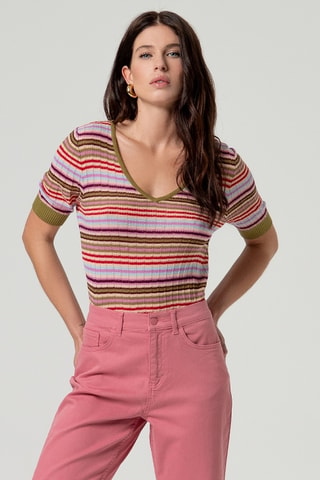 Pantalon droit - Rose