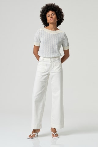 Pantalon large - Blanc